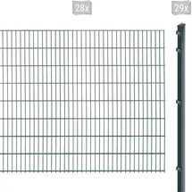 Arvotec Doppelstabmattenzaun EXCLUSIVE 163 zum Einbetonieren, (Set, 57-St), Zaunhöhe 163 cm, Zaunlänge 2 - 60 m grau 56 m x 163 cm