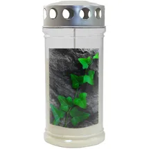 Jeka Gedenkkerze Efeu auf Stein 75 x 170 mm 3 St.