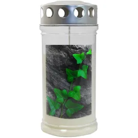 Jeka Gedenkkerze Efeu auf Stein 75 x 170 mm 3 St.