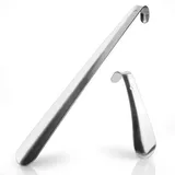 Schuhlöffel Metall Lang, 2-Pack Schuhanzieher - 42&17cm, Schuhanzieher Lang Edelstahl, Sehr Stabile Ausführung Ideal für Reisen - Mann, Frauen, Kinder, Senioren - 42