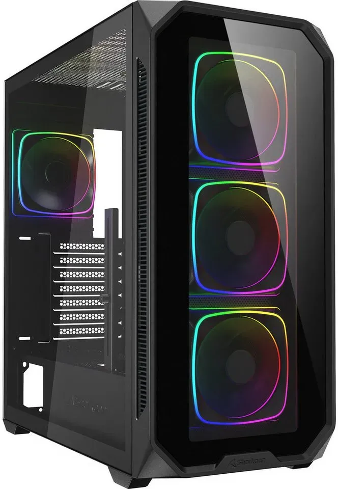 Sharkoon PC-Gehäuse Sharkoon AK5G RGB, Tower-Gehäuse, (Tempered Glass schwarz