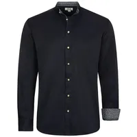 Maddox Trachtenhemd MADDOX Herren Slimfit - Hemd-92, Schwarz schwarz 4XL