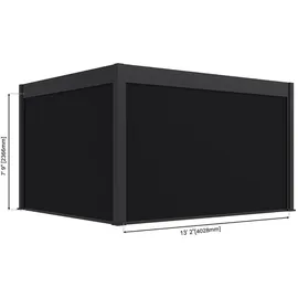 Paragon Seitenteil für Pergola Grand Tuscan 14 4,03 x 2,37 m Grau