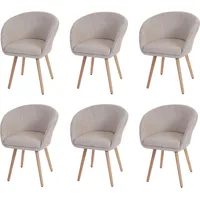 MCW Stühle, Vaasa T633, Retro ~ Textil, creme/grau