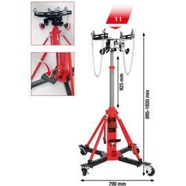 KS Tools performance Hydraulik-Getriebeheber mit Tisch, 1000 kg