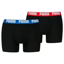 Puma Boxershorts PUMA MEN EVERYDAY BASIC BOXERS 2P in Black Red/Black Blue | Gr.: XXL