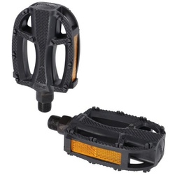 XLC Fahrradpedale Kinder-/Jugendpedal schwarz, 9/16″,Reflektor schwarz