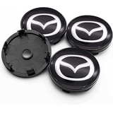 DOCHKA Nabenkappen Felgen Kappen Felgendeckel Radkappen Radnabendeckel Nabendeckel Felgenkappen für Mazda 2 3 6 MX-5 MX-30 CX-3 CX-8 CX-9, 4 X 60mm,A