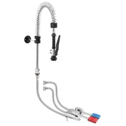 RESTAURANTSTORE.IT Doppelpedal-Bodenmischbatterie-Set für Küche, Restaurant, Hotel RSB069