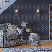 Cath Kidston Button Spot Navy Vliestapete 12 cm x 10 m 10 m2 blau 1