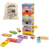 Woomax Juego Torre Bloques + Domino Madera Spidey Marvel