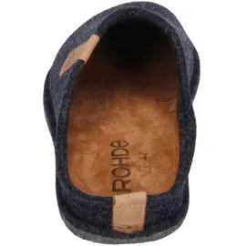 ROHDE Herren Pantoffel Hausschuh Softfilz Wechselfußbett Lucca-H 6940, Größe:47 EU, Farbe:Blau