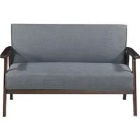 [en.casa] 2-Sitzer Polstersofa Kinda 121x69x75 cm Grau