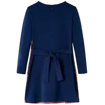vidaXL Kinderkleid mit Langen Ärmeln Marineblau 128