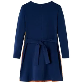 vidaXL Kinderkleid mit Langen Ärmeln Marineblau 128