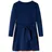 vidaXL Kinderkleid mit Langen Ärmeln Marineblau 128