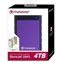 Transcend HDD externe Festplatte StoreJet 25H3 2,5 Zoll 4TB USB 3.1 purple externe HDD-Festplatte