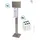 Blanc HYGIENIC SET: Armhebelspender Blanc UNIVERSAL + Bodenständer Edelstahl mit Infotafel + Händedesinfektion 6 Flaschen à 500 ml