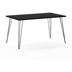 Tchibo - Schreibtisch »Hank« - 140x80x74cm - schwarz - Holz / Stahl / Metall