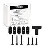 Akustikpaneel Aufhänger Clips 12-teilig, Befestigungsclips für Bilder & Deko an Akustikpaneelen, ohne Bohren in die Wand, inkl. Tool, 5 Clips, 6 Schrauben, Wandpaneel Zubehör (12 Teilig ab 0,5cm)