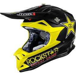 Just1 J32 Pro Rockstar, Motocrosshelm Kinder - Schwarz/Gelb - YL