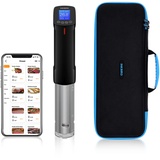 Inkbird Wlan Sous Vide Stick + EVA Tasche Schutz hülle Etui, Sous Vide Garer Wi-Fi-Steuerung, Präziser Temperatureinstellung 25 ° C bis 99 ° C, Timer für perfektes Garen