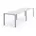 BxTxH 360x80x73cm Gestell grau Platte Glas satiniert