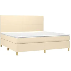vidaXL Boxspringbett 200 x 200 cm Creme