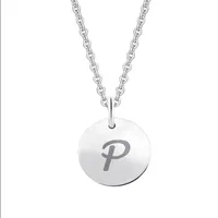 Kettenanhänger ONE ELEMENT "Buchstaben Anhänger aus 333 Weißgold Ø 11,0 mm", silber, Schmuckanhänger, Damen, BuchstabePimSetmitHalskette, A, Gold Weißgold 333, Gold, Weißgold 333, das perfekte Geburtstagsgeschenk für Frau und Mann