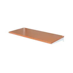 Fachboden für Wandregal 25 x 80 cm, weiss, Boden Kirsche