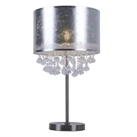 GLOBO Lighting - Tisch Leuchte Steh Lampe Stoff Blattsilber