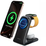 Joyroom JR-W15 Wireless Charger 3-in-1-Ladestation mit MagSafe - Schwarz