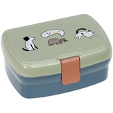 Lässig Kinder Brotdose mit herausnehmbarer Unterteilung, BPA-frei/Happy Prints