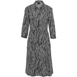 GOLDNER Blusenkleid Sommerkleid Schwarz 44