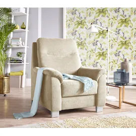 sit&more Sessel Boccaccio Kunstleder 90 x 104 x 96 cm Beige mit Kopfteilverstellung