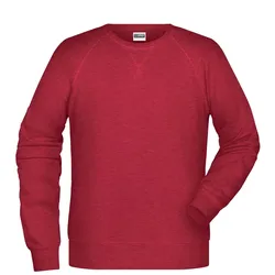 Men`s Sweatshirt | carmine-red-melange | 2XL - carmine-red-melange