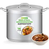 NutriChef Kochtopf 15,1 L rund