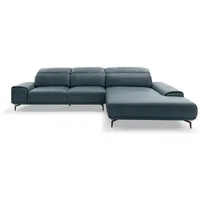 Musterring Ecksofa MR 2490 Leder Blau Blue 342 x 207 cm