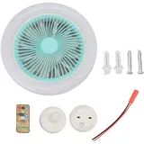 9,8 Zoll Deckenventilator Mit Beleuchtung, Kleiner E27 36w Leiser, Verstellbarer Led-deckenventilator Für Kinderzimmer Und Schlafzimmer, 86–265v, Blau