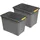 Kreher Aufbewahrungsbox 80 l 2-tlg. grau