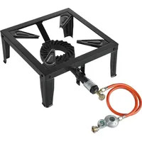 Melko Hockerkocher 4 Bein 6,5KW Brenner Herd Camping Gusseisen