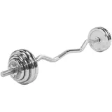 Gorilla Sports SZ-Curlset Chrom 35 kg silber|grau 35 kg