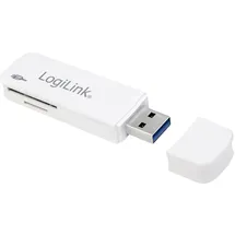 Logilink CR0034A USB 3.0 im Mini Format mit Schutzdeckel Weiß