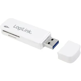 Logilink CR0034A USB 3.0 im Mini Format mit Schutzdeckel Weiß