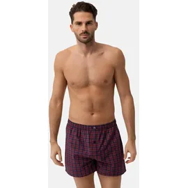 Danish Endurance AMERICAN BOXERSHORTS FÜR HERREN - 4-Pack - Blau/Rot - M