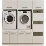 laundreezy LDSK11 Waschmaschinenschrank 185 x 200 x 67,5 cm Weiß Holzwerkstoff