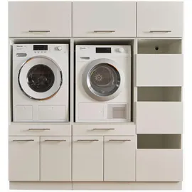 laundreezy LDSK11 Waschmaschinenschrank 185 x 200 x 67,5 cm Weiß Holzwerkstoff