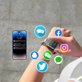 Joyroom JR-FT5 BT 1,83 Zoll Aluminiumgehäuse Silber Sportarmband Silber M