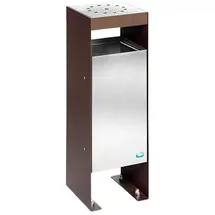 Proregal Robuster Kombiascher 60 Liter, HxBxT 72 x 25 x 25 cm Verzinkter Stahl Braun