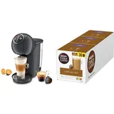 Krups KP340B NESCAFÉ Dolce Gusto Genio S Plus Capsule Machine Espresso Boost Temperature Selection Hot & Cold Drinks 15 Bar Pump Pressure 0.8 L Water Tank 1500 Watt Colour Cosmic Grey mit Café au Lait